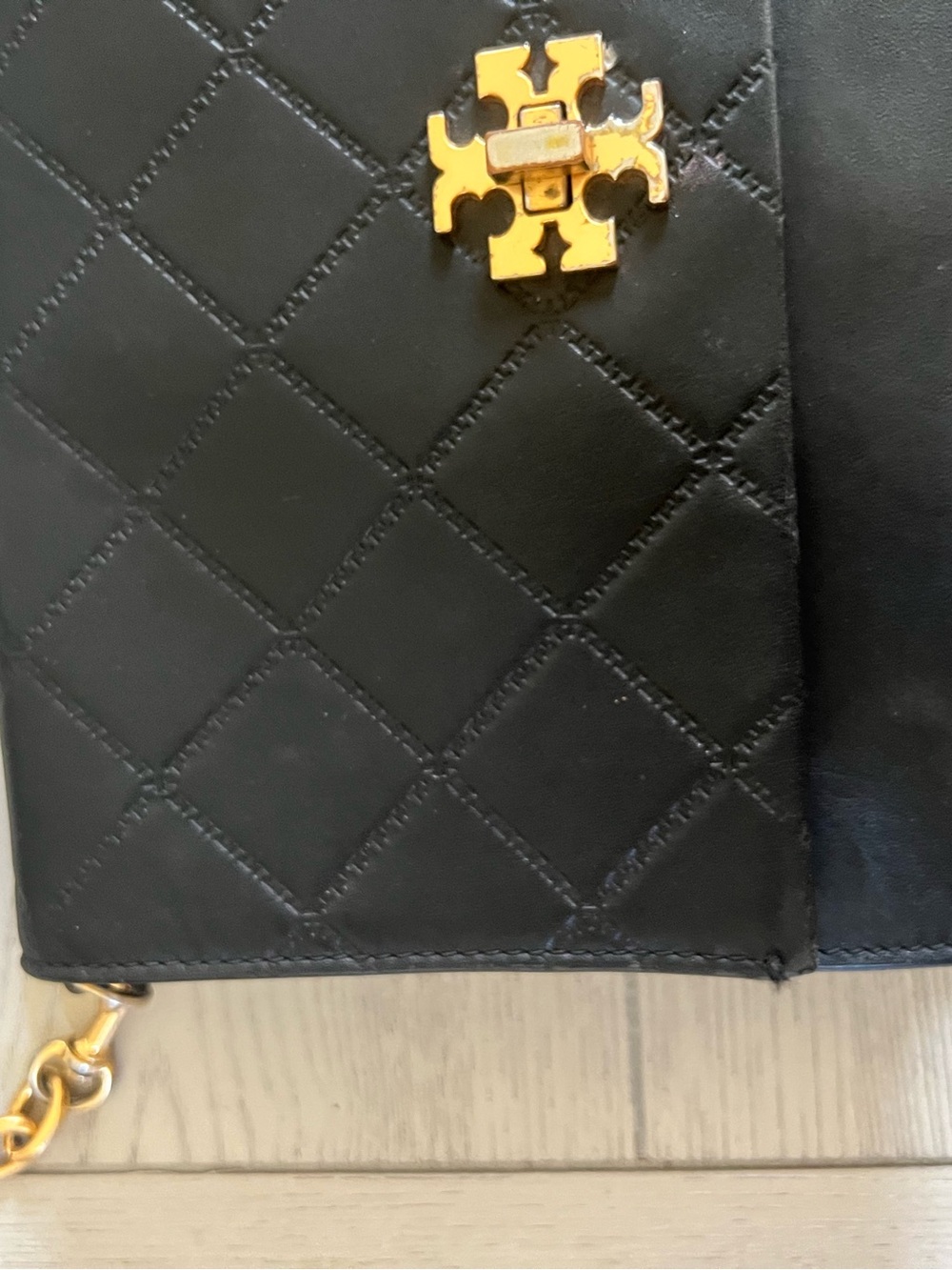 Tory Burch Fleming Quilted Convertible Shoulder Bag - Black - Picture 9 of 13